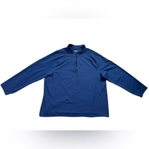 RHONE Men’s XXL Session 1/4 zip performance pullover shirt blue lightweight